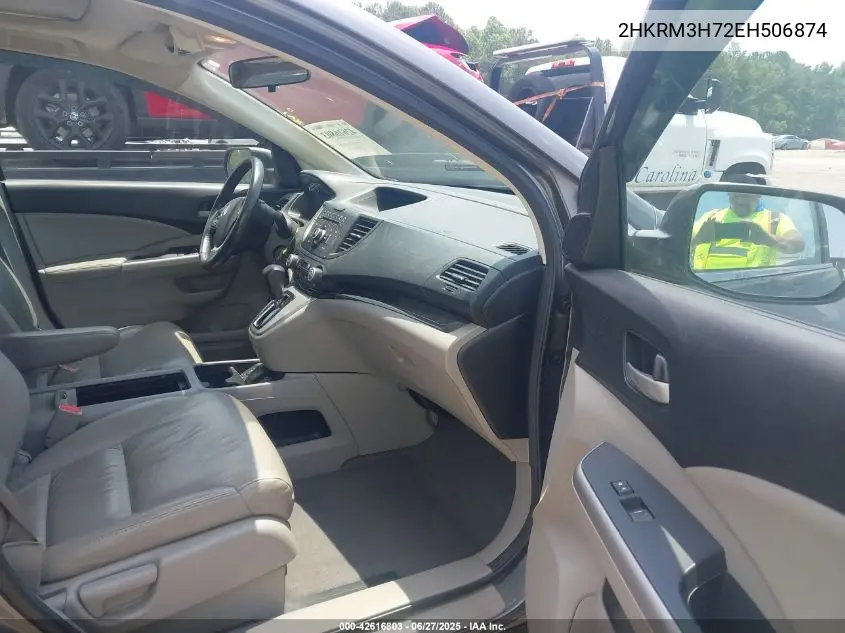 2014 Honda Cr-V Ex-L VIN: 2HKRM3H72EH506874 Lot: 42616803
