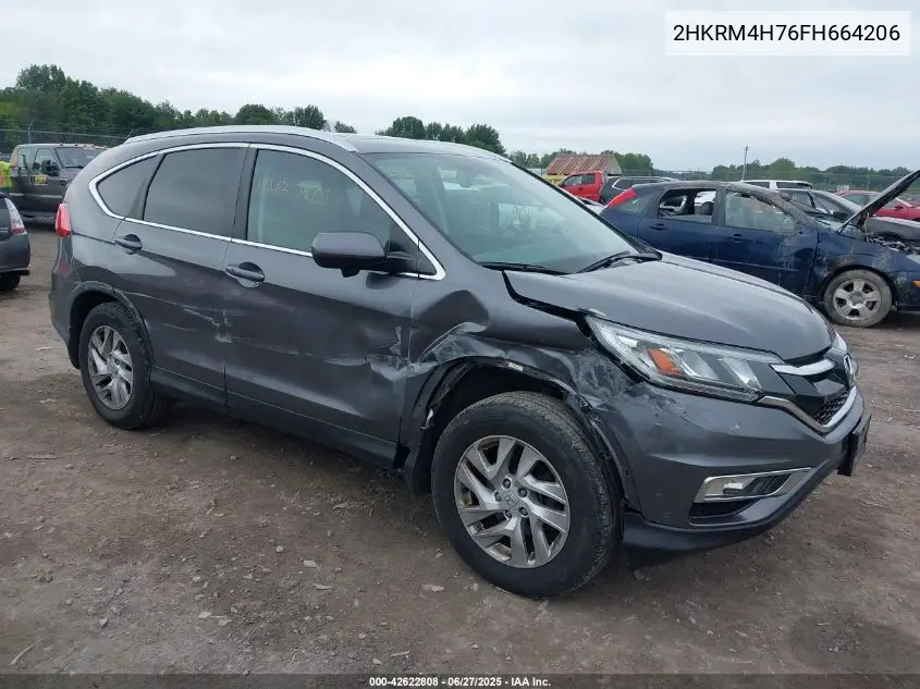 2015 Honda Cr-V Ex-L VIN: 2HKRM4H76FH664206 Lot: 42622808