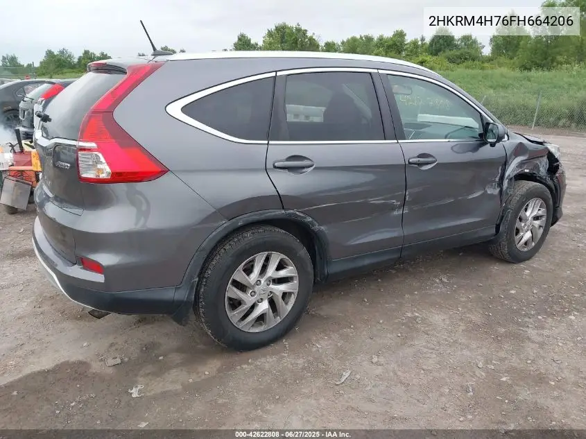 2015 Honda Cr-V Ex-L VIN: 2HKRM4H76FH664206 Lot: 42622808