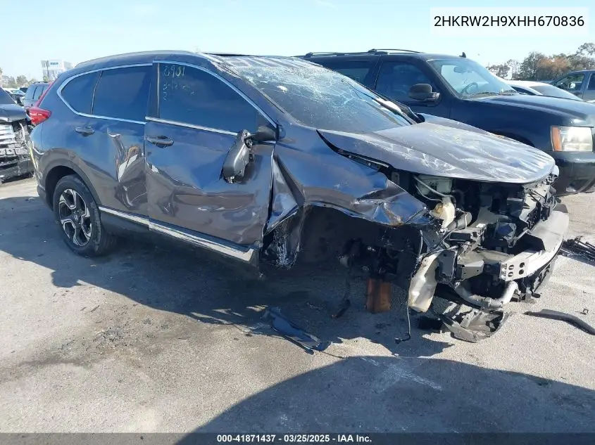 2017 Honda Cr-V Touring VIN: 2HKRW2H9XHH670836 Lot: 41871437