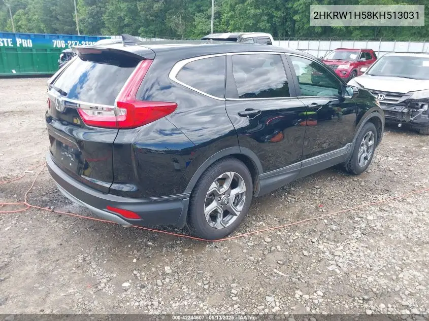 2019 Honda Cr-V Ex VIN: 2HKRW1H58KH513031 Lot: 42244607