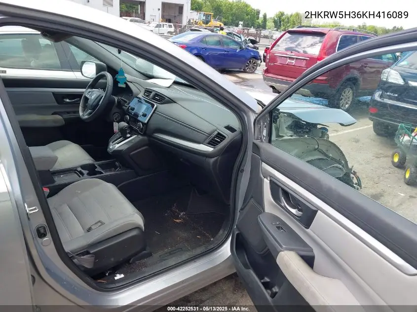 2019 Honda Cr-V Lx VIN: 2HKRW5H36KH416089 Lot: 42252531