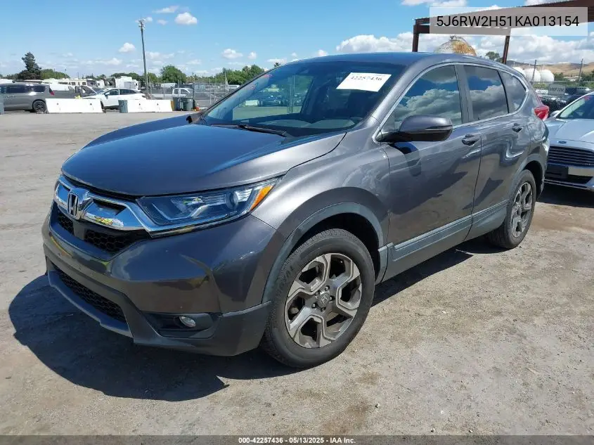 2019 Honda Cr-V Ex VIN: 5J6RW2H51KA013154 Lot: 42257436