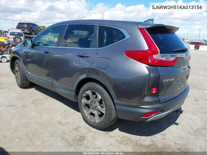 2019 Honda Cr-V Ex VIN: 5J6RW2H51KA013154 Lot: 42257436