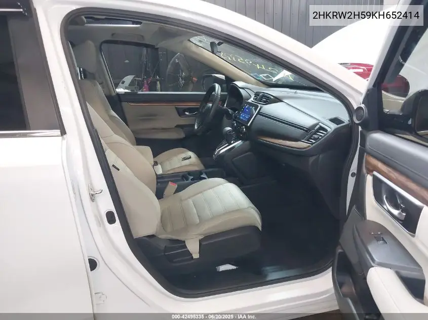 2019 Honda Cr-V Ex VIN: 2HKRW2H59KH652414 Lot: 42495335