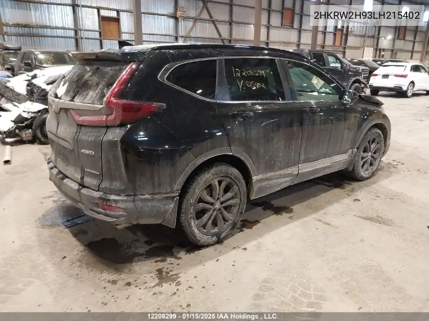 2020 Honda Cr-V VIN: 2HKRW2H93LH215402 Lot: 12208299