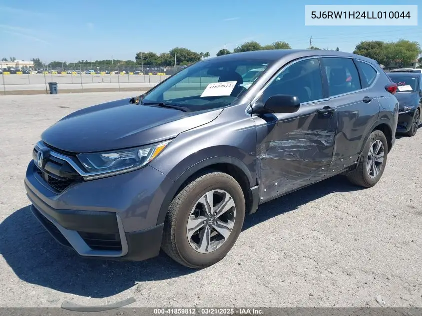 2020 Honda Cr-V 2Wd Lx VIN: 5J6RW1H24LL010044 Lot: 41859812