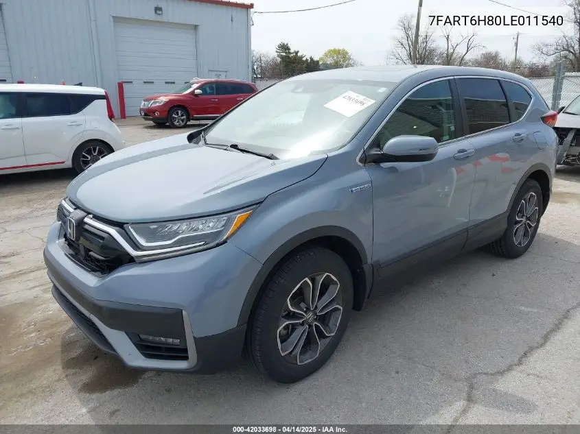 2020 Honda Cr-V Hybrid Ex-L VIN: 7FART6H80LE011540 Lot: 42033698