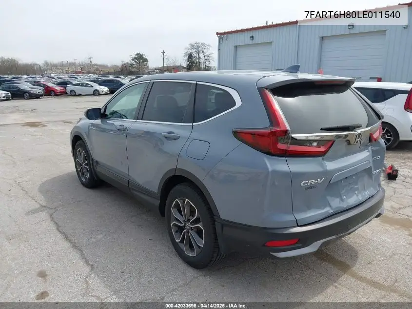 2020 Honda Cr-V Hybrid Ex-L VIN: 7FART6H80LE011540 Lot: 42033698