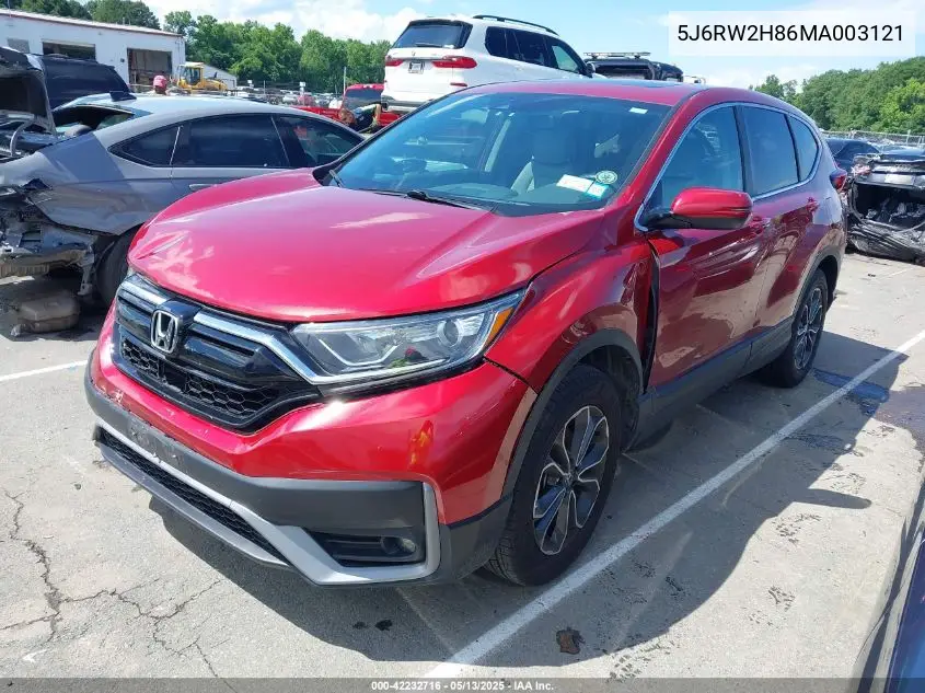 2021 Honda Cr-V Awd Ex-L VIN: 5J6RW2H86MA003121 Lot: 42232716