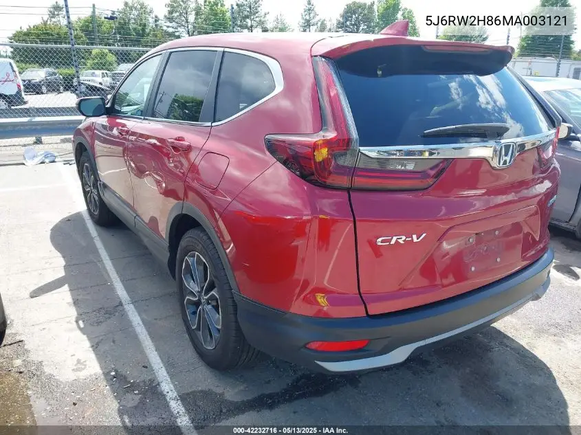 2021 Honda Cr-V Awd Ex-L VIN: 5J6RW2H86MA003121 Lot: 42232716