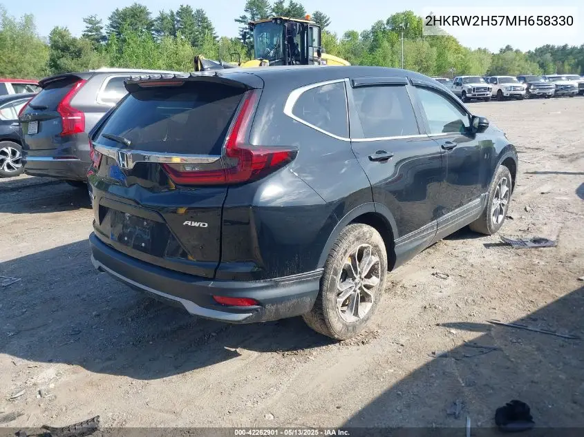 2021 Honda Cr-V Awd Ex VIN: 2HKRW2H57MH658330 Lot: 42262901