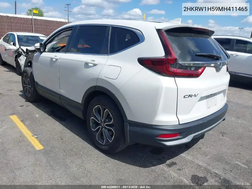 2021 Honda Cr-V 2Wd Ex VIN: 2HKRW1H59MH411465 Lot: 42266511