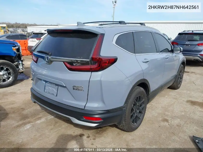 2022 Honda Cr-V Awd Ex-L VIN: 2HKRW2H87NH642561 Lot: 41787011
