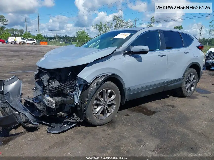 2022 Honda Cr-V Awd Ex VIN: 2HKRW2H56NH625126 Lot: 42246817