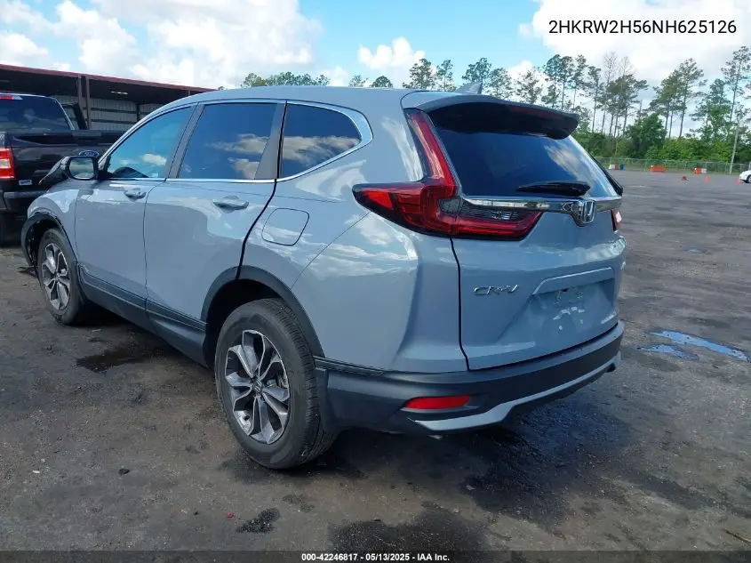 2022 Honda Cr-V Awd Ex VIN: 2HKRW2H56NH625126 Lot: 42246817