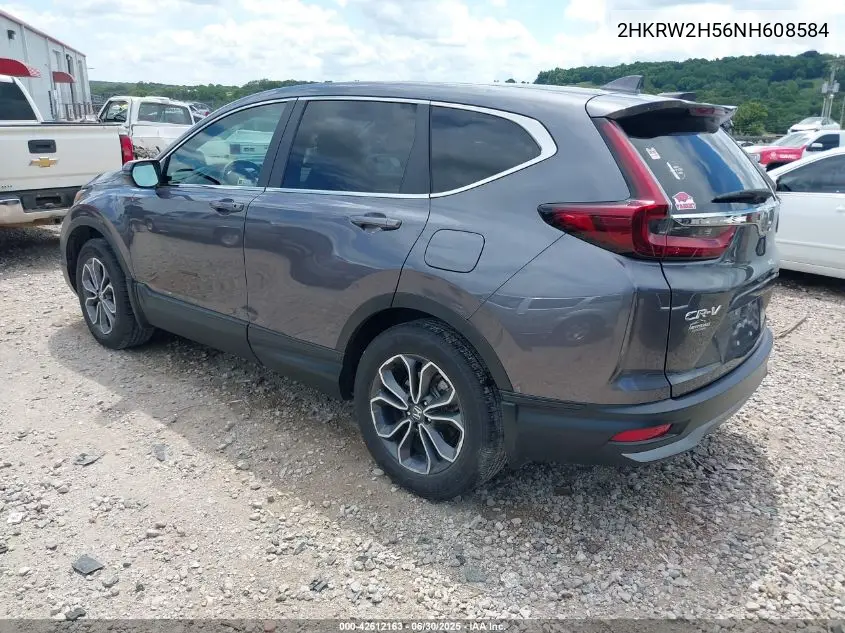 2022 Honda Cr-V Awd Ex VIN: 2HKRW2H56NH608584 Lot: 42612163