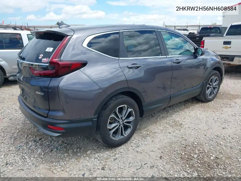 2022 Honda Cr-V Awd Ex VIN: 2HKRW2H56NH608584 Lot: 42612163