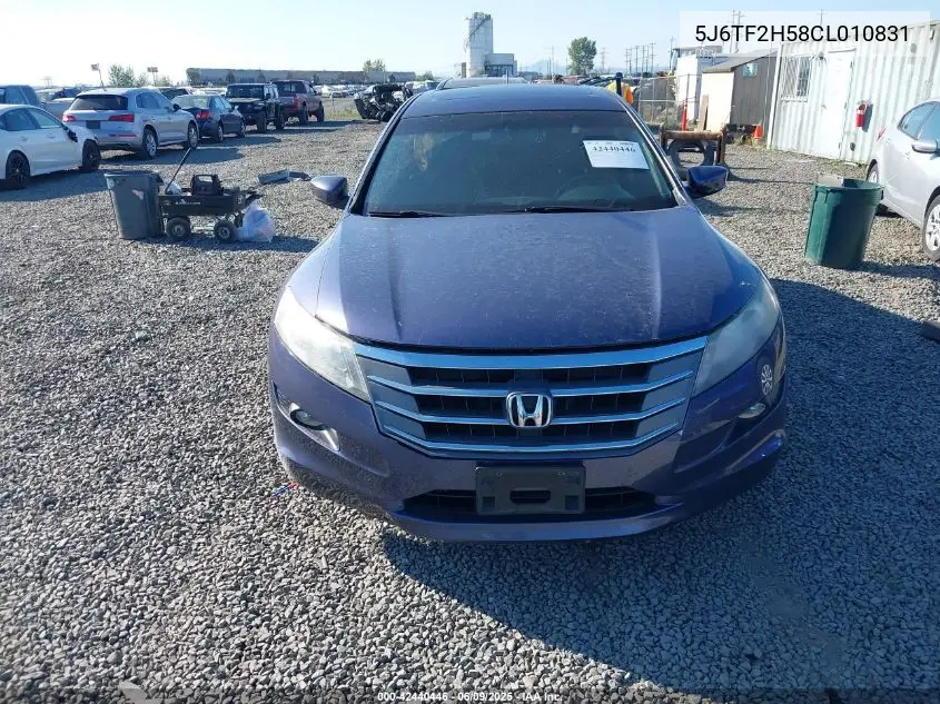 2012 Honda Crosstour Ex-L VIN: 5J6TF2H58CL010831 Lot: 42440446