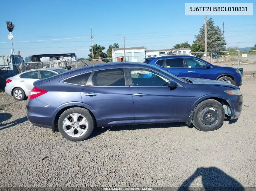 2012 Honda Crosstour Ex-L VIN: 5J6TF2H58CL010831 Lot: 42440446