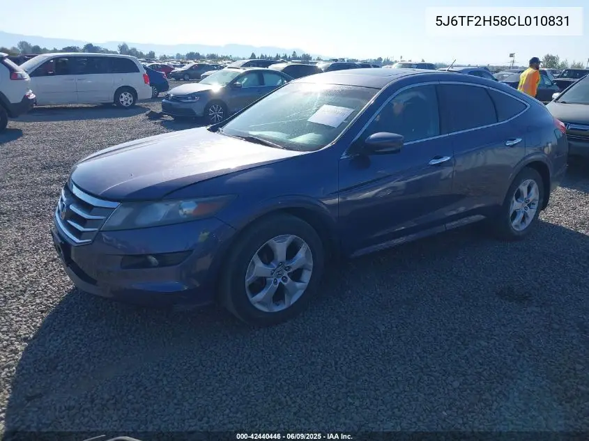 2012 Honda Crosstour Ex-L VIN: 5J6TF2H58CL010831 Lot: 42440446