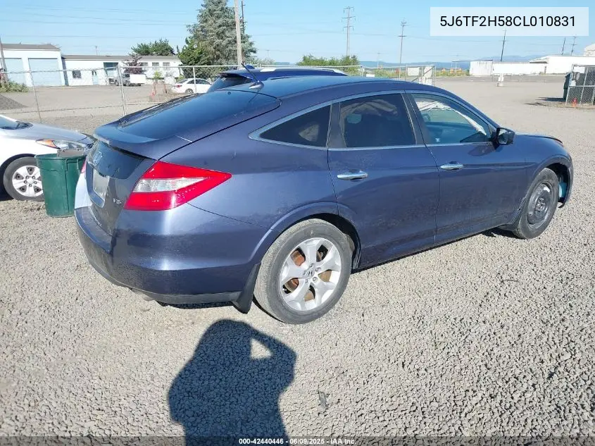 2012 Honda Crosstour Ex-L VIN: 5J6TF2H58CL010831 Lot: 42440446