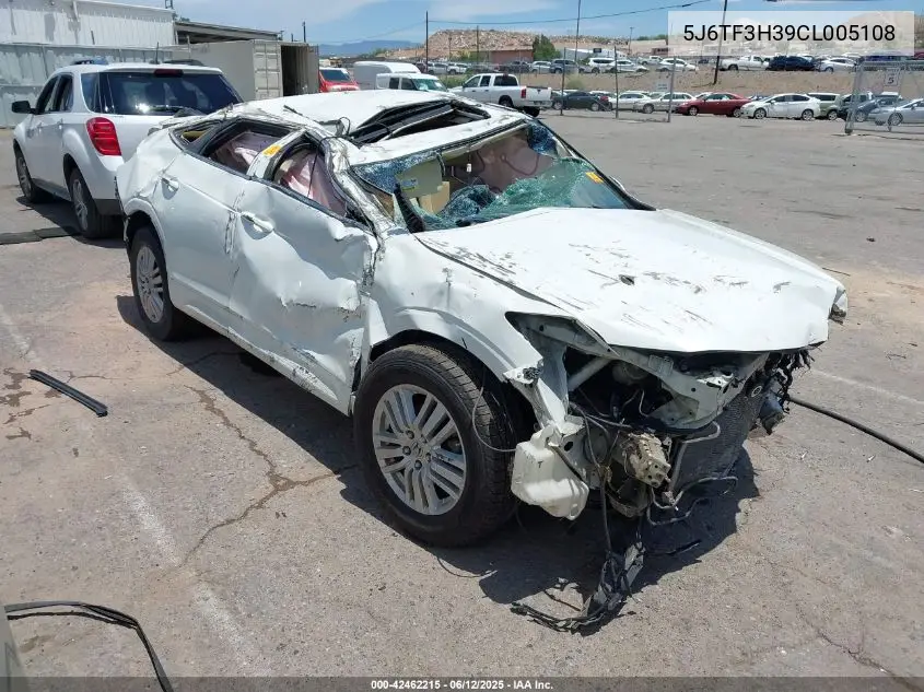 2012 Honda Crosstour 2.4 Ex VIN: 5J6TF3H39CL005108 Lot: 42462215
