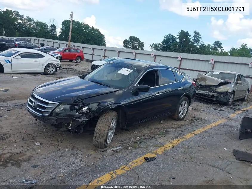 2012 Honda Crosstour Ex-L VIN: 5J6TF2H5XCL001791 Lot: 42479890