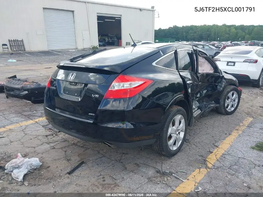 2012 Honda Crosstour Ex-L VIN: 5J6TF2H5XCL001791 Lot: 42479890