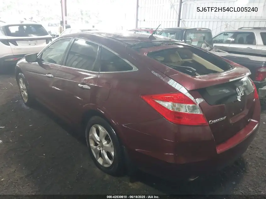 2012 Honda Crosstour Ex-L VIN: 5J6TF2H54CL005240 Lot: 42530610