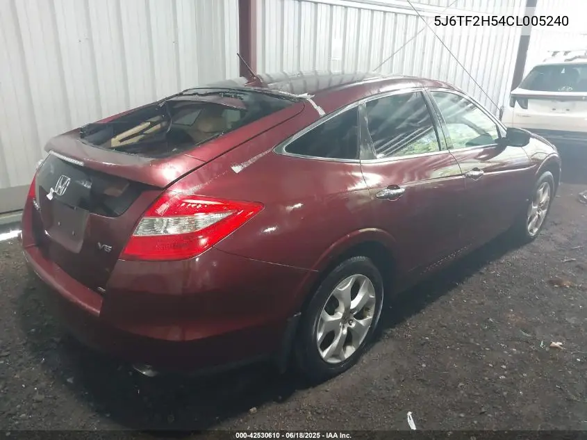 2012 Honda Crosstour Ex-L VIN: 5J6TF2H54CL005240 Lot: 42530610