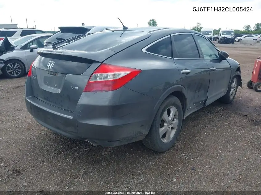 2012 Honda Crosstour Ex VIN: 5J6TF1H32CL005424 Lot: 42557233