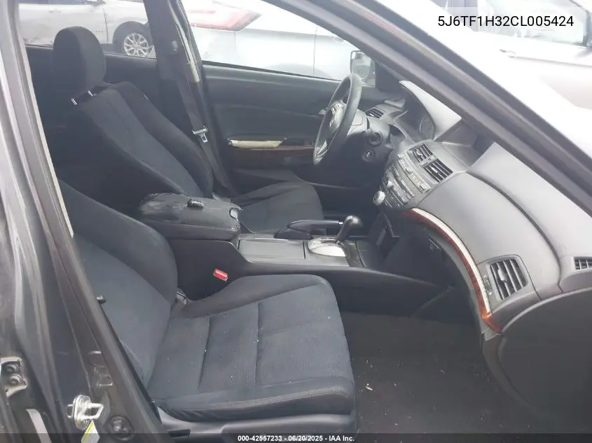 2012 Honda Crosstour Ex VIN: 5J6TF1H32CL005424 Lot: 42557233