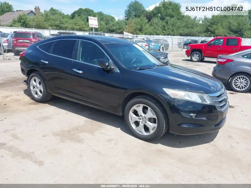 2012 Honda Crosstour Ex-L VIN: 5J6TF2H51CL004742 Lot: 42568071
