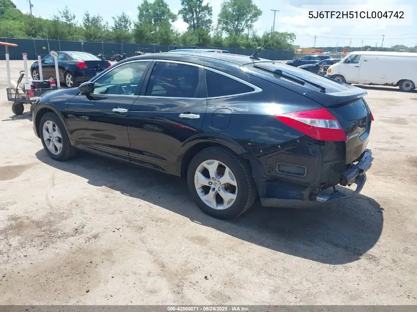 2012 Honda Crosstour Ex-L VIN: 5J6TF2H51CL004742 Lot: 42568071