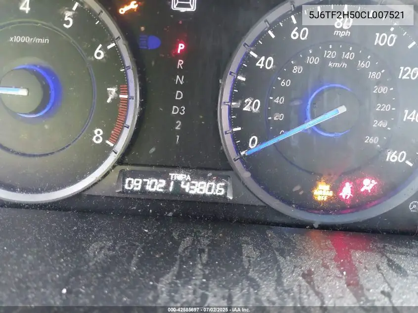 2012 Honda Crosstour Ex-L VIN: 5J6TF2H50CL007521 Lot: 42585697