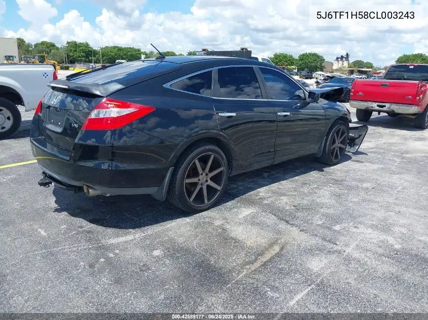 2012 Honda Crosstour Ex-L VIN: 5J6TF1H58CL003243 Lot: 42589177