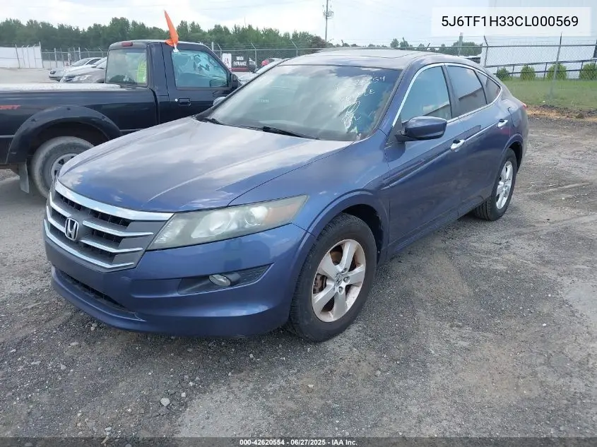2012 Honda Crosstour Ex VIN: 5J6TF1H33CL000569 Lot: 42620554