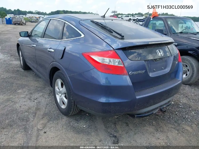 2012 Honda Crosstour Ex VIN: 5J6TF1H33CL000569 Lot: 42620554