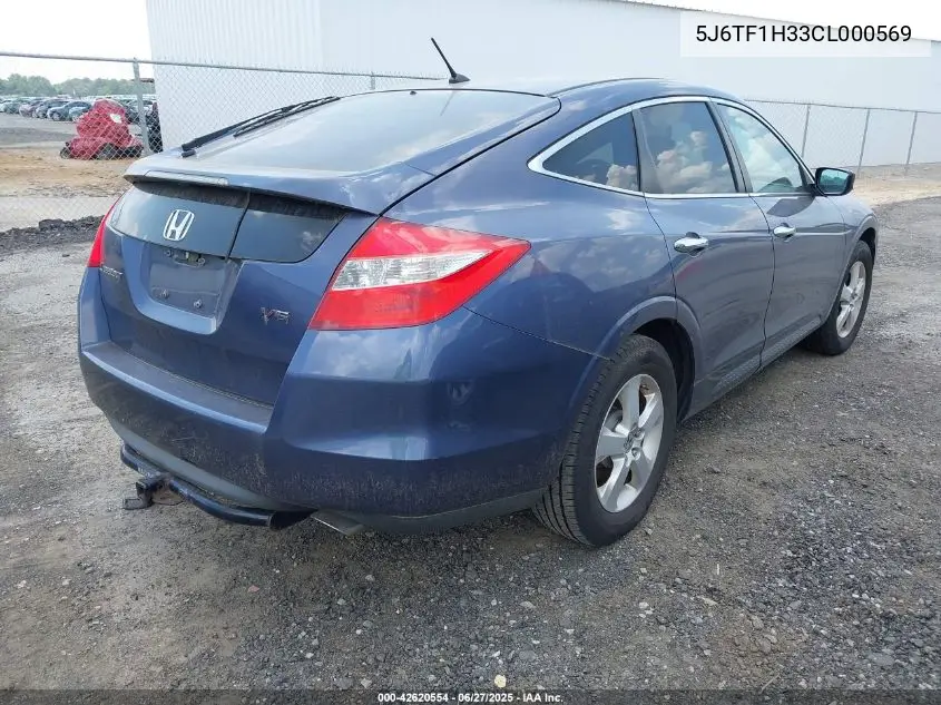 2012 Honda Crosstour Ex VIN: 5J6TF1H33CL000569 Lot: 42620554