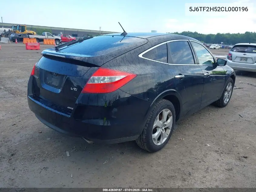 2012 Honda Crosstour Ex-L VIN: 5J6TF2H52CL000196 Lot: 42630157