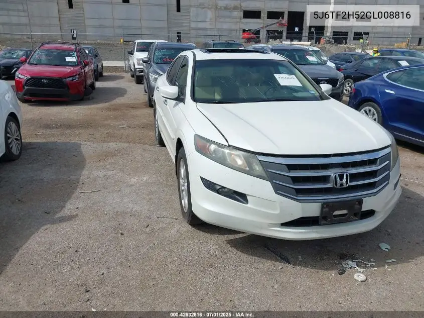 2012 Honda Crosstour Ex-L VIN: 5J6TF2H52CL008816 Lot: 42632616