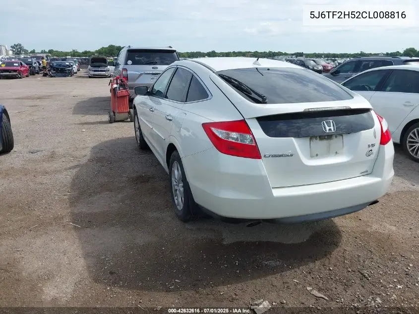 2012 Honda Crosstour Ex-L VIN: 5J6TF2H52CL008816 Lot: 42632616