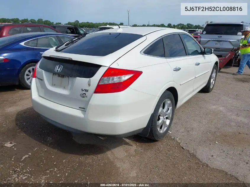 2012 Honda Crosstour Ex-L VIN: 5J6TF2H52CL008816 Lot: 42632616