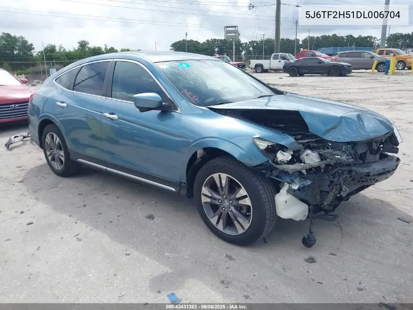 2013 Honda Crosstour Ex-L V6 VIN: 5J6TF2H51DL006704 Lot: 42431383