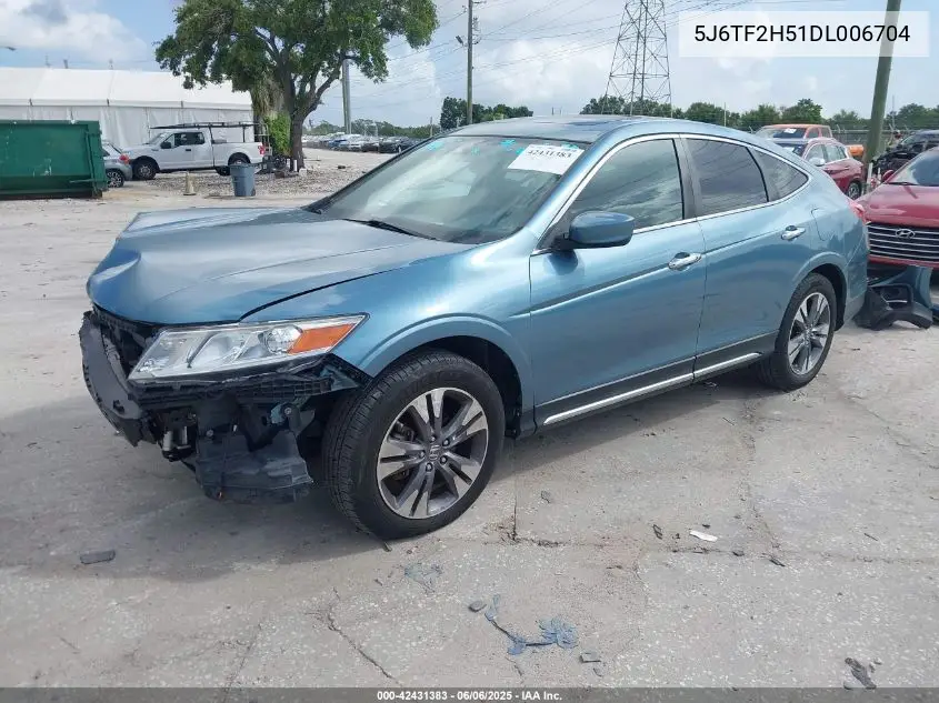 2013 Honda Crosstour Ex-L V6 VIN: 5J6TF2H51DL006704 Lot: 42431383