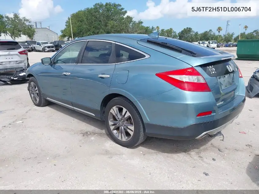 2013 Honda Crosstour Ex-L V6 VIN: 5J6TF2H51DL006704 Lot: 42431383