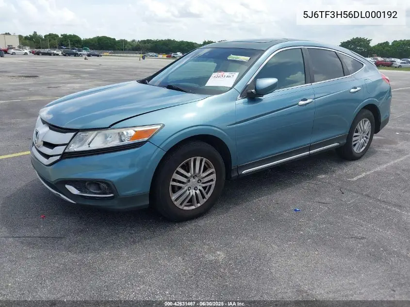 2013 Honda Crosstour Ex-L VIN: 5J6TF3H56DL000192 Lot: 42631467