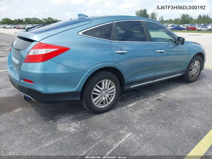 2013 Honda Crosstour Ex-L VIN: 5J6TF3H56DL000192 Lot: 42631467