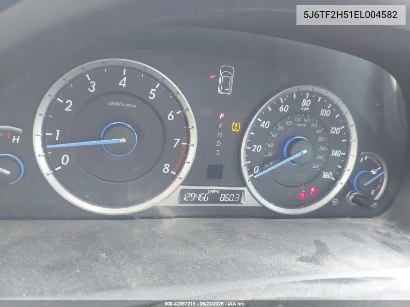 2014 Honda Crosstour Ex-L V6 VIN: 5J6TF2H51EL004582 Lot: 42557215